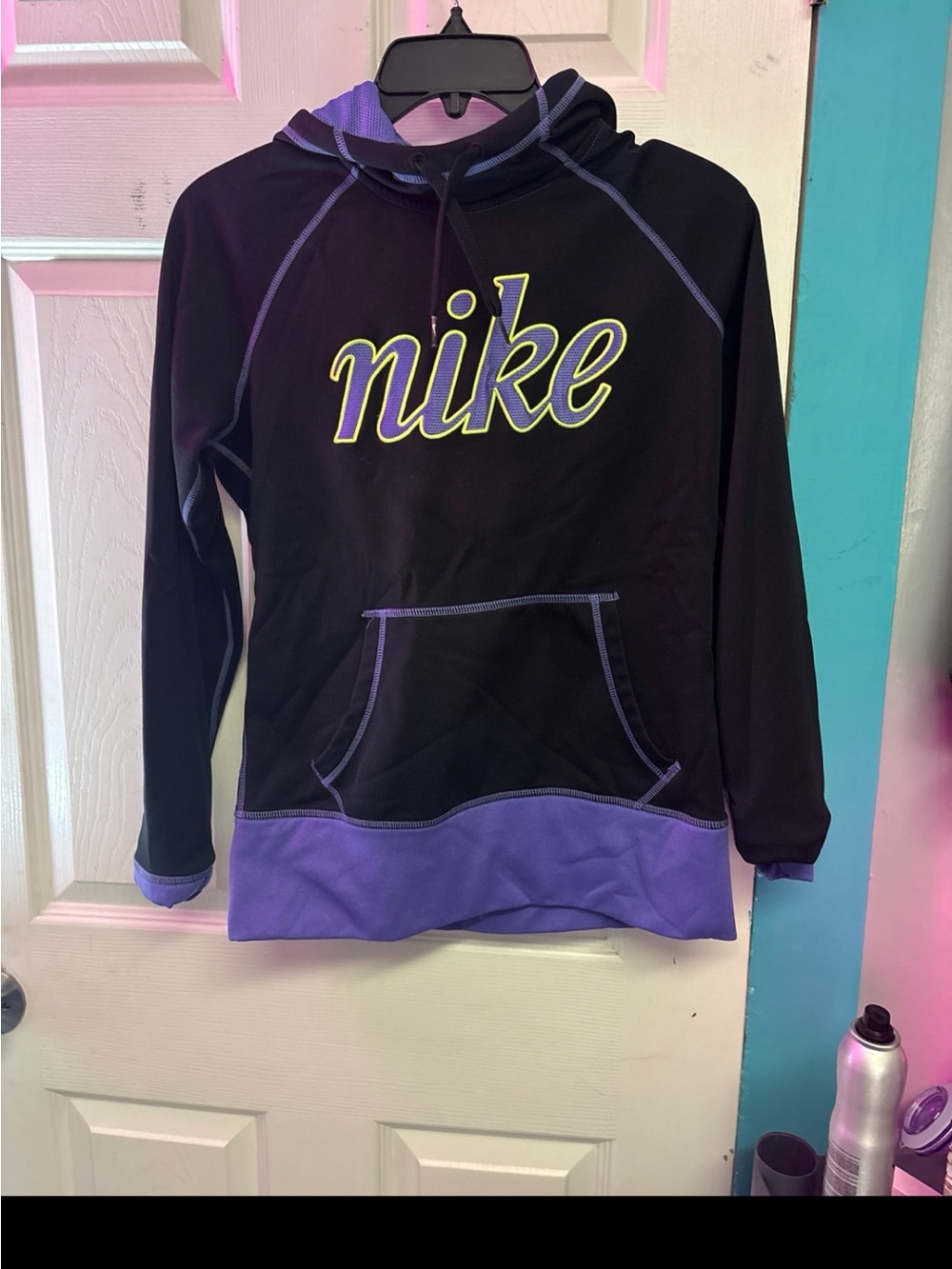 Nike Black & Purple Dr Fit Hoodie